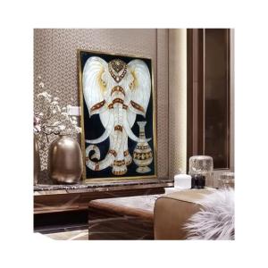 ガラス琺瑯彩 エナメル工芸品 高級琺瑯飾り絵 ...の詳細画像2