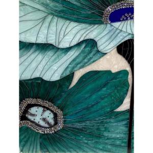 ガラス琺瑯彩 エナメル工芸品 高級琺瑯飾り絵 ...の詳細画像5