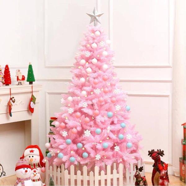 A34498 ピンククリスマスツリー 150cm 可愛い おしゃれ セット クリスマスイルミネーショ...