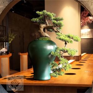 インテリアグリーン 高級模造迎客松盆栽 置物 ...の詳細画像3