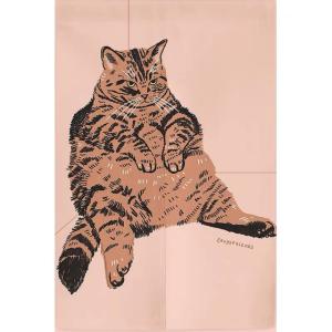 猫柄のれん ロング 暖簾80x150cm ネコ かわいい 間仕切り猫雑貨 : 夢