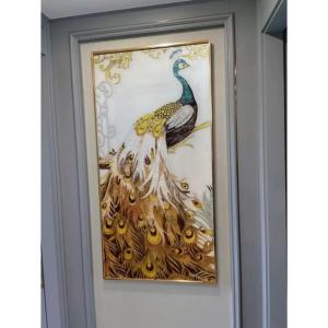 ガラス琺瑯彩 粉彩 洋彩 高級琺瑯飾り絵 玄関...の詳細画像5