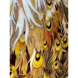 ガラス琺瑯彩 粉彩 洋彩 高級琺瑯飾り絵 玄関...の詳細画像3