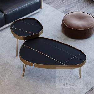 大理石調ローテーブル リビングテーブル センターテーブル