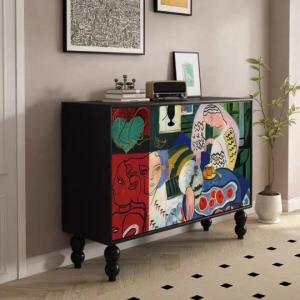 高級感チェスト収納棚．下駄箱キャビネット玄関テーブル タンス ローチェスト飾り台