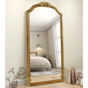 高級感 全身ミラー 豪華鏡 全身鏡 姿見鏡アンティーク調 壁掛け　ウォールミラー