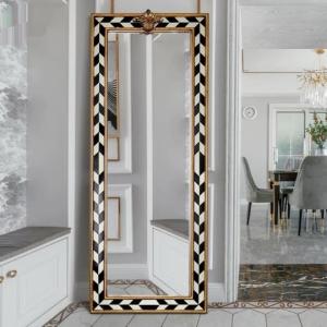 高級感 全身ミラー 豪華鏡 全身鏡 姿見鏡アンティーク調 壁掛け　ウォールミラー