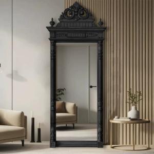 高級感 全身ミラー 豪華鏡 全身鏡 姿見鏡アンティーク調 壁掛け　ウォールミラー