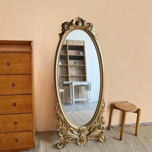 高級感 全身ミラー 豪華鏡 全身鏡 姿見鏡アンティーク調 壁掛け　ウォールミラー