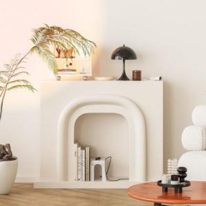 玄関テーブル　アンティーク調マントルピース型コンソール花台 置物台サイトテーブル