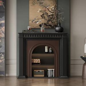 玄関テーブル　アンティーク調マントルピース型コンソール花台 置物台サイトテーブル