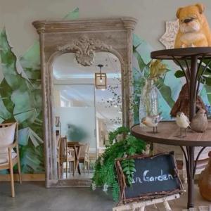 高級感 全身ミラー 豪華鏡 全身鏡 姿見鏡アンティーク調 壁掛け　ウォールミラー