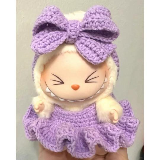 新品2点セット ワンピースlabubuラブブぬいぐるみ服17cm着せ替え着ぐる