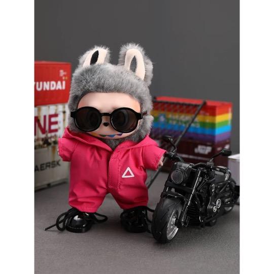 新品3点セット labubuラブブぬいぐるみ服17cm着せ替え着ぐる