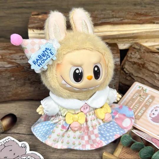 新品2点セット ワンピースlabubuラブブぬいぐるみ服17cm着せ替え着ぐる