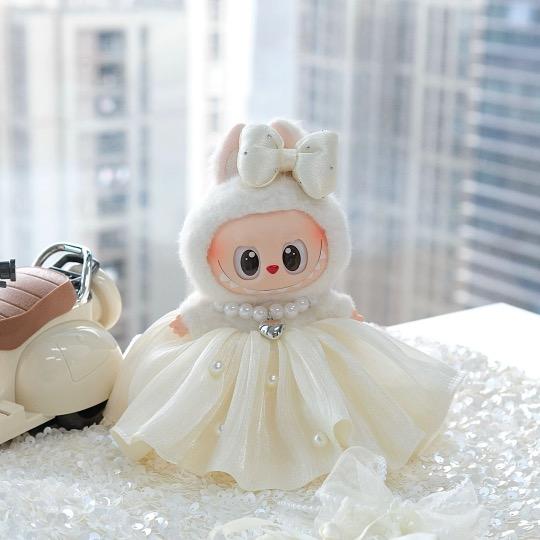 新品4点セット ワンピースlabubuラブブぬいぐるみ服17cm着せ替え着ぐる