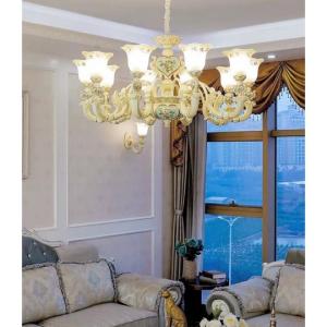 ロマンチックローズ装飾シャンデリア居間ランプ直結式アンティーク調 高級感天井照明