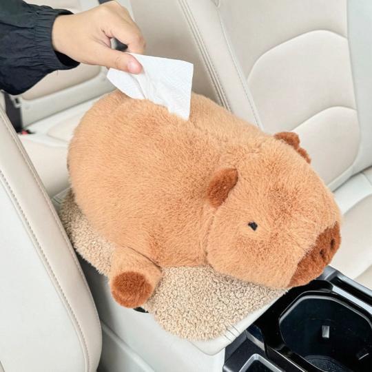カピバラ ティッシュケース ぬいぐるみ ティッシュカバー 車載用ティッシュ