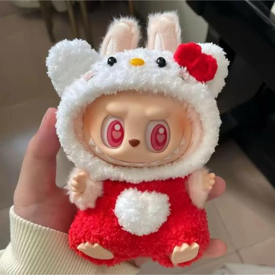 新品2点セット labubuラブブぬいぐるみ服17cm着せ替え着ぐる