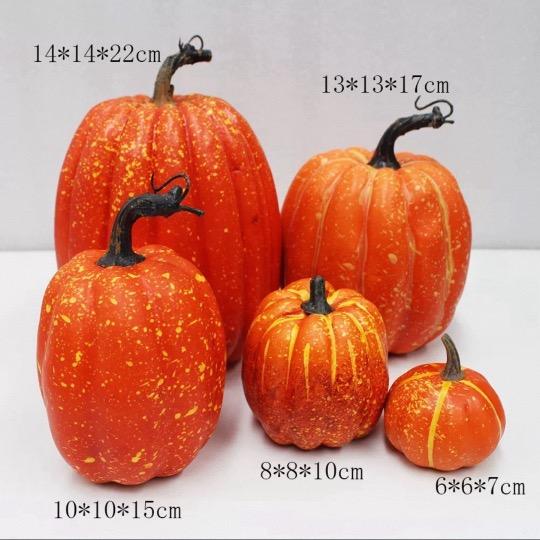5点セットハロウィン 装飾かぼちゃオブジェリアルな人工パンプキン 秋インテリア