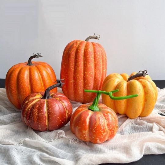 ハロウィン 装飾 かぼちゃオブジェリアルな人工パンプキン 秋インテリア