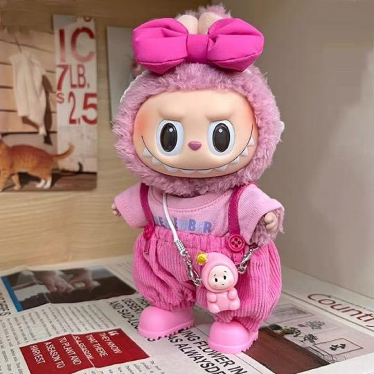 新品5点セット labubuラブブぬいぐるみ服17cm着せ替え着ぐる
