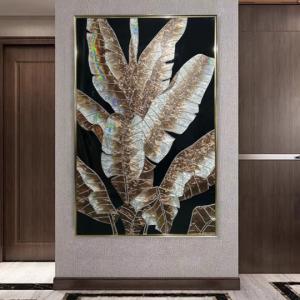 琉璃彩ガラス琺瑯彩 エナメル工芸品 高級感琺瑯飾り絵 玄関 壁掛け 琺瑯絵美術品