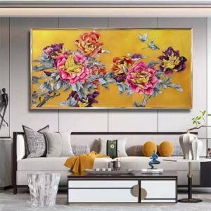 琉璃彩ガラス琺瑯彩 エナメル工芸品 高級感琺瑯飾り絵 玄関 壁掛け 琺瑯絵美術品