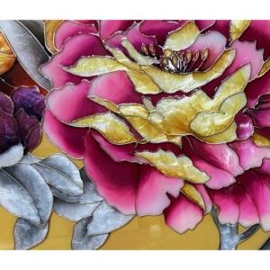琉璃彩ガラス琺瑯彩 エナメル工芸品 高級感琺瑯...の詳細画像3