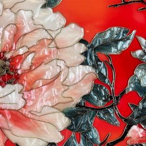 ガラス琺瑯彩 エナメル工芸品 高級感琺瑯飾り絵...の詳細画像4