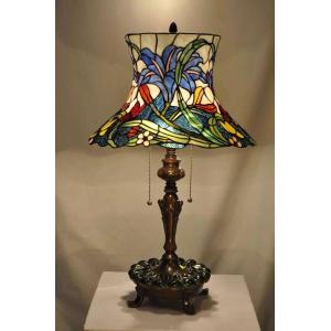 A18828 ステンドグラスランプ 卓上スタンド ．豪華テーブルランプ 卓上