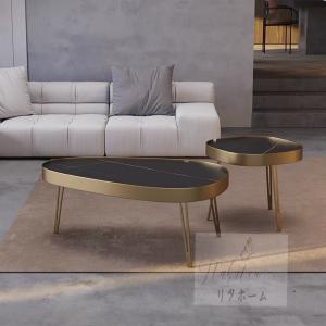 大理石調ローテーブル リビングテーブル センターテーブル
