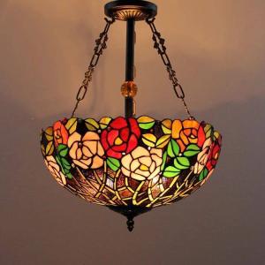 ステンドグラス ペンダントライト豪華天井照明ステンドグラスランプ