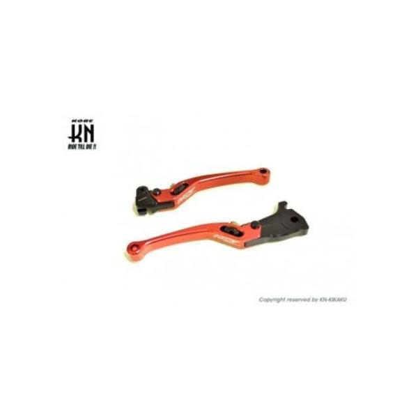 KN企画 NCY 調整式ブレーキレバー【Gアクシス/BW’S100/BW’S125】レッド メーカー...