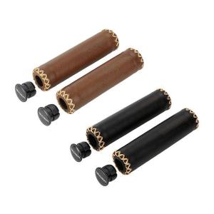 正規品／リデア（自転車） HGLE2 Leather Grips カラー：ブラウン RIDEA 自転車｜motoride