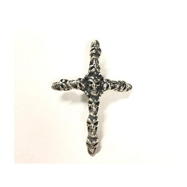 Bill Wall Leather Skull Crucifix（small） Pendant Bi...