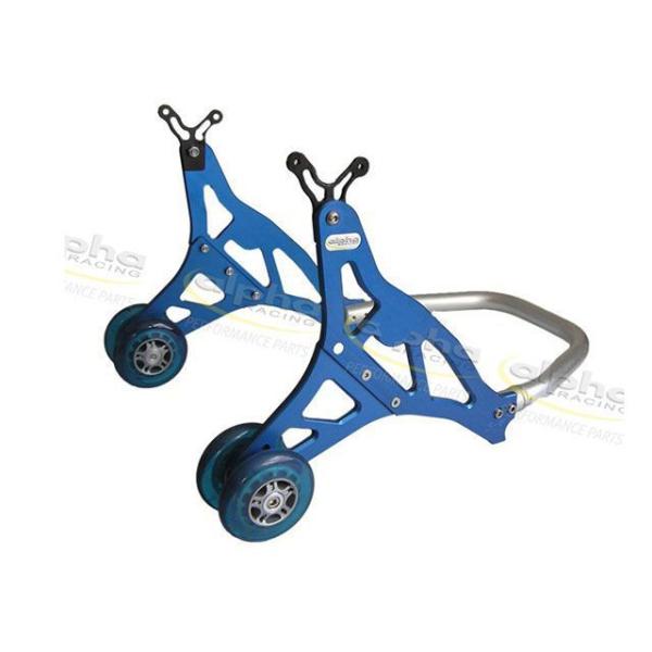 アルファレーシング アルミ アジャスタブルリアスタンド ブルー alpha Racing