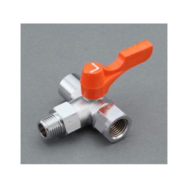 エスコ R 1/8”xRc1/8”xRc1/8” 三方ミニボールバルブ メーカー在庫あり ESCO