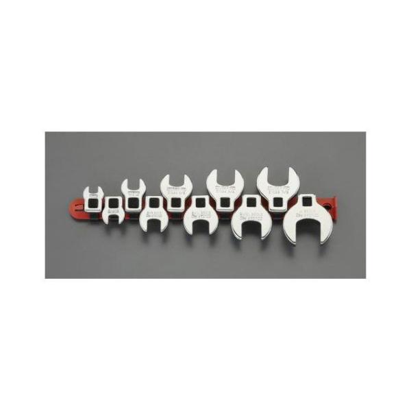エスコ 3/8”DR/10個組 CROW FOOT スパナセット ESCO