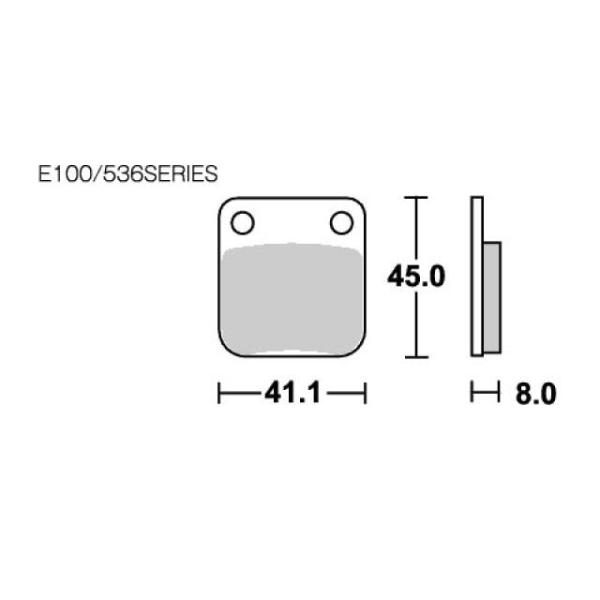 正規品／エスビーエス ブレーキパッド E100 ストリート（セラミック） メーカー在庫あり SBS ...