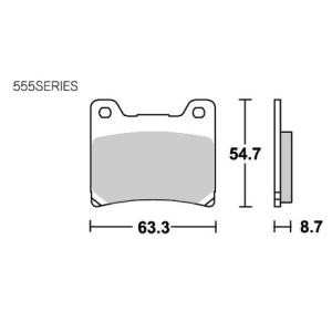 正規品／エスビーエス ブレーキパッド 555HS ストリートエクセル（シンター） メーカー在庫あり SBS バイク｜motoride