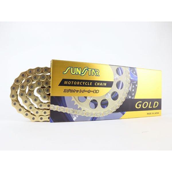サンスター SS525SKC-120GD モーターサイクルチェーン ゴールド（チェーンサイズ：525...