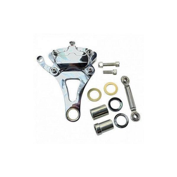 部品屋K&amp;W XS650 XS650用スプリンガーキャリパーKIT 左側用 カラー クロームメッキ ...