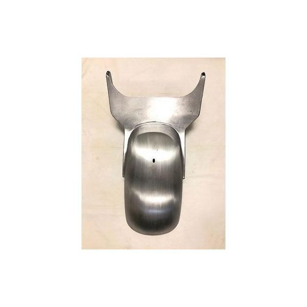 部品屋K&amp;W BT CHOPPERS製 極小テールライト穴開け加工済み鉄製リヤフェンダー ストリート...