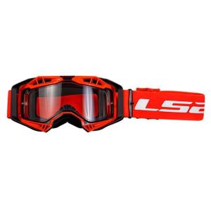 正規品／エルエスツーヘルメット AURA GOGGLE（ブラック レッド/クリアレンズ） LS2 HELMETS バイク｜motoride