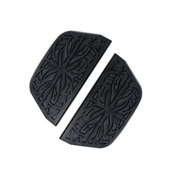 トライジャ ハーレー ▲ パッセンジャーフットボードラバーパッド Type02（ブラック） トライジ...