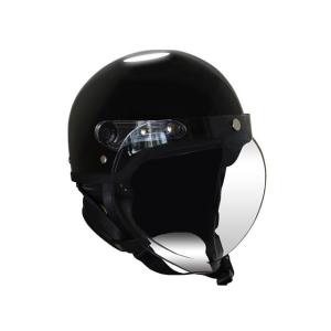 【メーカー直送】ビー＆ビー BB-605 バブルシールド付きセミジェットヘルメット（ブラック） B&B バイク