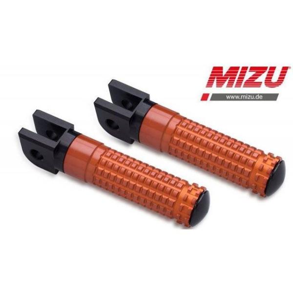 ミズ レーシングフットペグ ABE認可品 ブラック/オレンジ ｜ 409SO1110006 MIZU