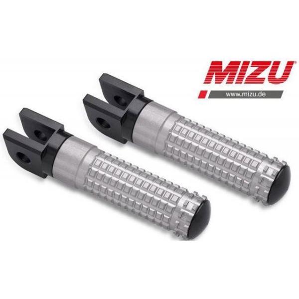ミズ レーシングフットペグ ABE認可品 ブラック/シルバー ｜ 409ST1110007 MIZU