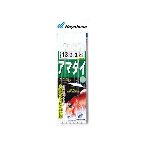 正規品／HAYABUSA アマダイ フロロ 丸海津ケン付き 2本鈎2セット SE682 12号 ハリ...